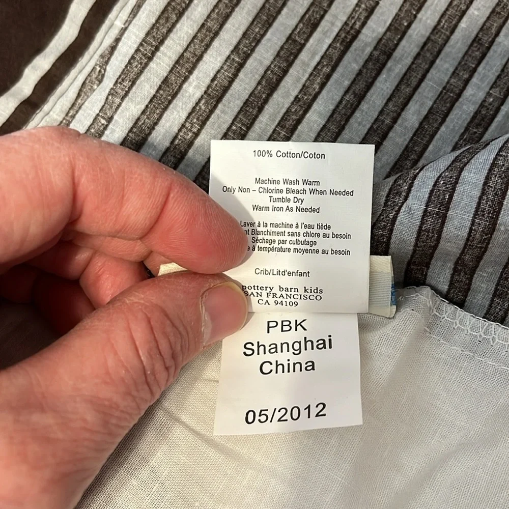 Pottery Barn Kids Playful Monkeys Crib or Toddler Bed Comforter & Bed Skirt
